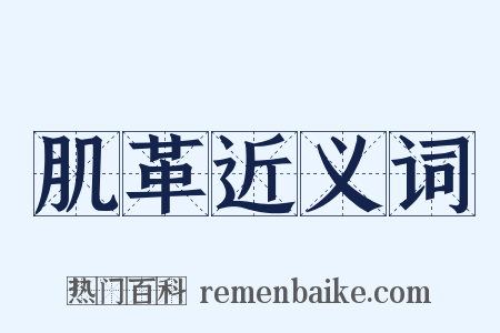 肌革近义词是什么意思的图片